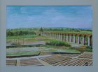The antique Roman aqueduct and amphitheatre near Caesaria