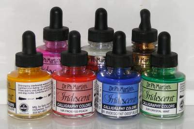 Dr. Ph. Martin's Iridescent Calligraphy Color - Sequins Blue - 1 oz